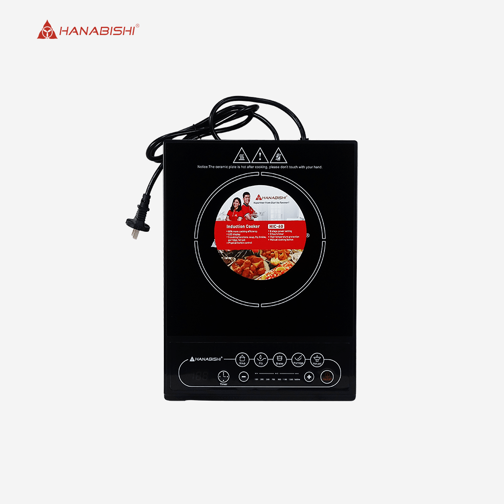 Hanabishi Electric Induction Stove Induction Cooker Electric Stove 1600watts HIC - 60 - Winland Depot