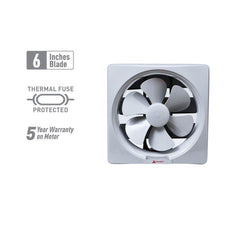 Hanabishi Pure copper motor Wall Exhaust Fan 6 inches *WINLAND* - Winland Depot