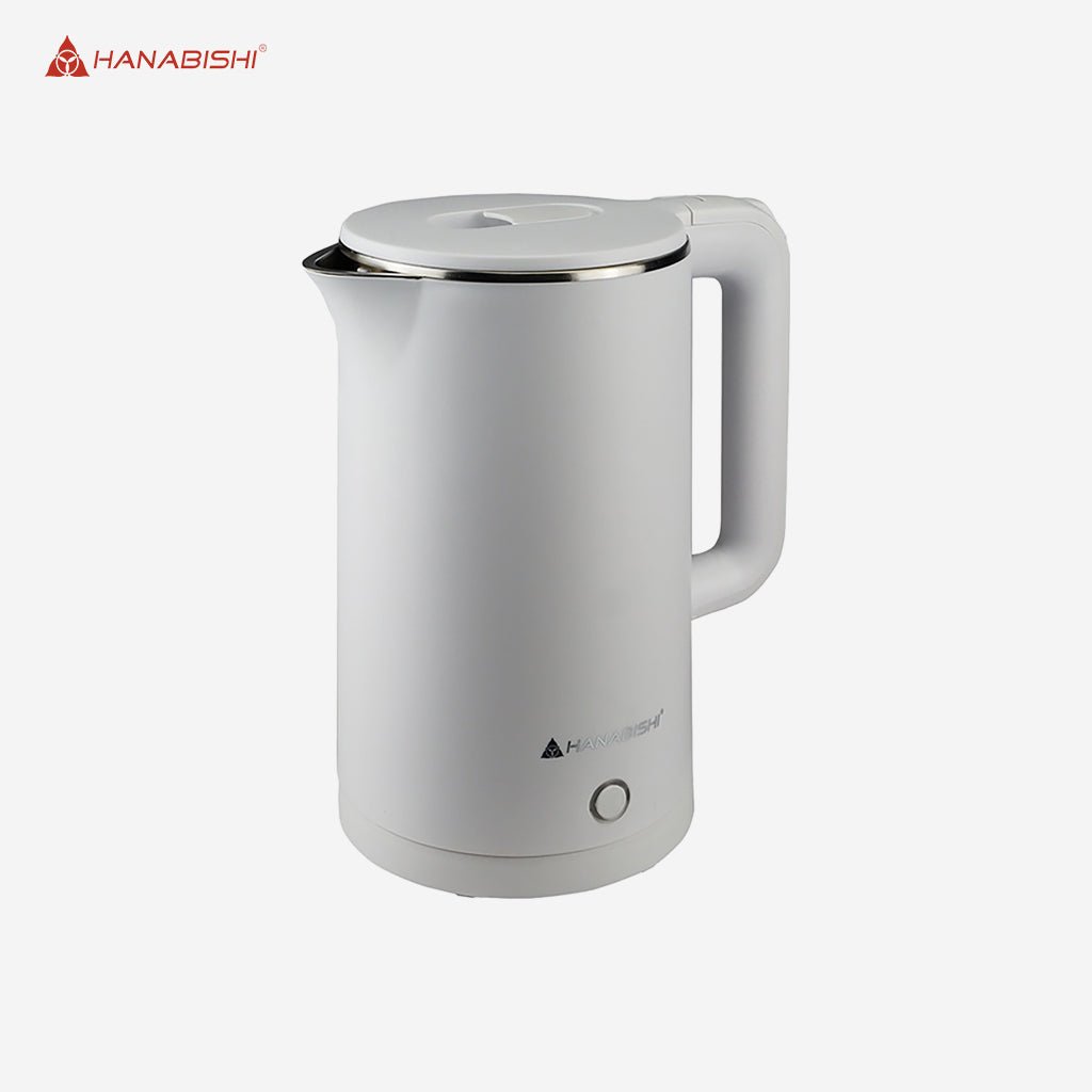 Hanabishi Quick Boil Electric Water Kettle 1.7L - Pearl White 1500watts HWK517XWHT - Winland Depot