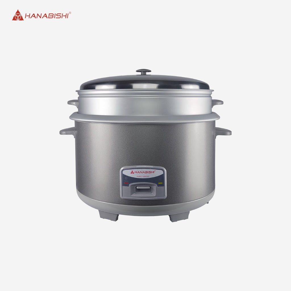 Hanabishi Rice Cooker 10L serves 50 cups Stainless Cover with Steamer HHRC - 100GSS - Winland Depot