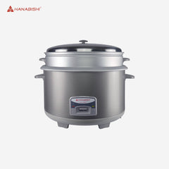 Hanabishi Rice Cooker 10L serves 50 cups Stainless Cover with Steamer HHRC - 100GSS - Winland Depot