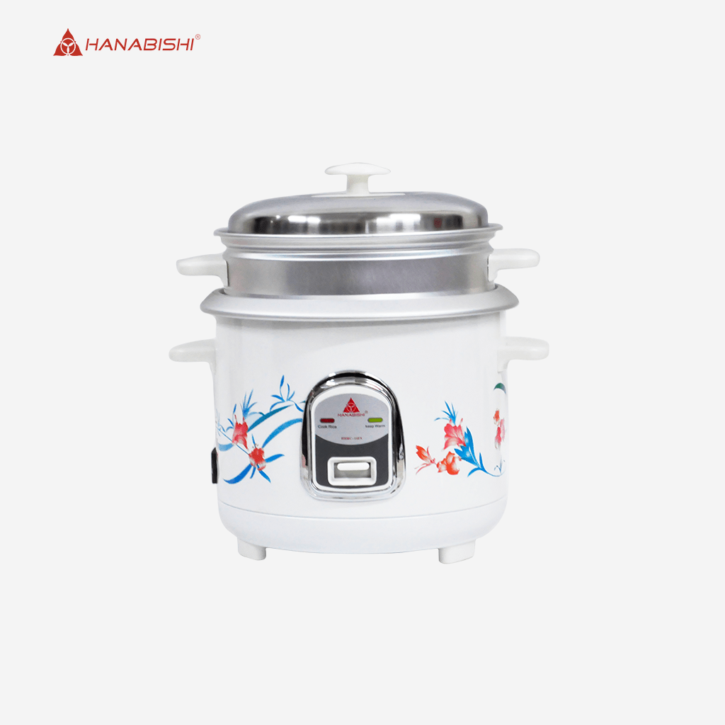 Hanabishi Rice Cooker 1.4L serves 7 cups Glass Cover with Steamer HHRC14FS - Winland Depot