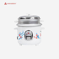 Hanabishi Rice Cooker 1.4L serves 7 cups Glass Cover with Steamer HHRC14FS - Winland Depot