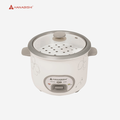Hanabishi Rice Cooker 1.8L serves 10 cups Glass Cover w/ Steamer HRC18R2C - Winland Depot