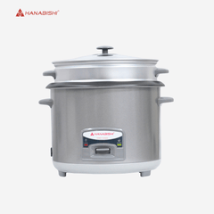 Hanabishi Rice Cooker 1.8L serves 10 cups Glass Cover with Steamer HHRC18GSS - Winland Depot