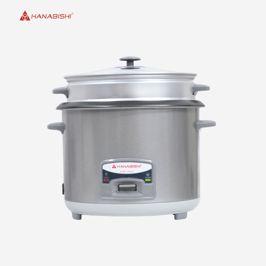 Hanabishi Rice Cooker 2.8L serves 15 cups Glass Cover with Steamer HHRC28GSS - Winland Depot