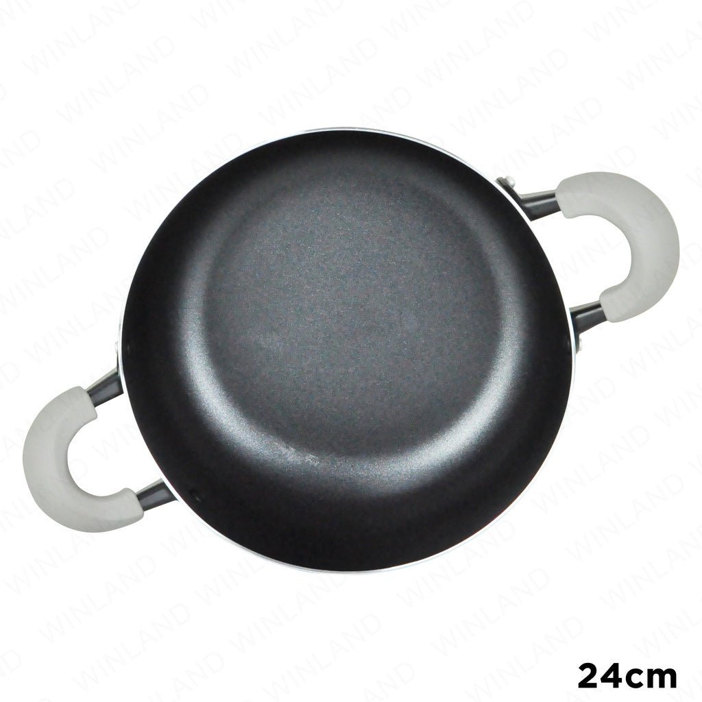 HOME ESSENCE by MASFLEX 24cm 2Layer Non - stick Induction Casserole Gauge Aluminum Cookware NS - 24C - Winland Depot