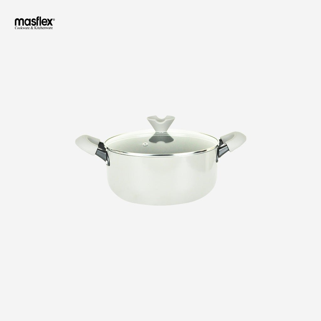 HOME ESSENCE by MASFLEX 24cm 2Layer Non - stick Induction Casserole Gauge Aluminum Cookware NS - 24C - Winland Depot