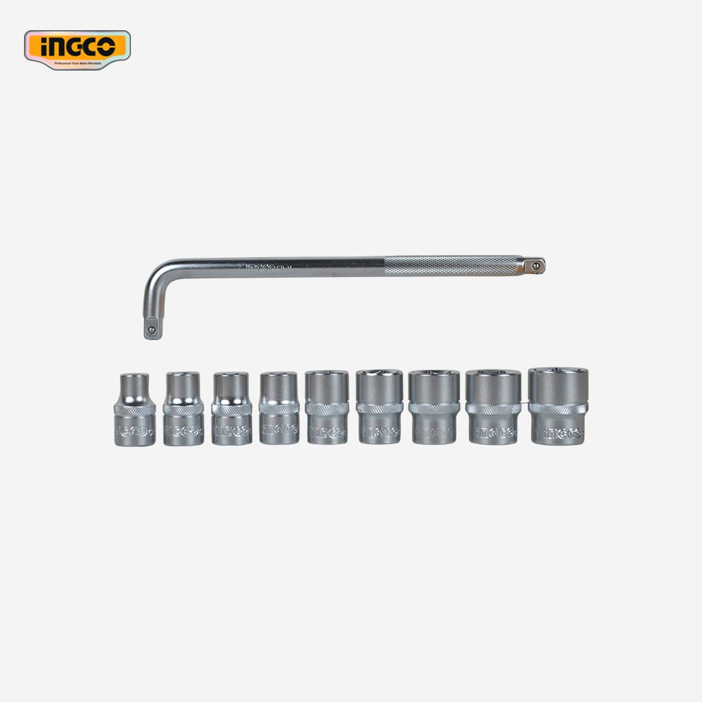 Ingco 10 Pcs 1/2 Inch Socket Set HKTS12101 - Winland Depot