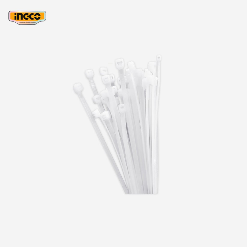 Ingco 100 Pcs Cable Ties 4.8 x 300mm White HCT3002 - Winland Depot