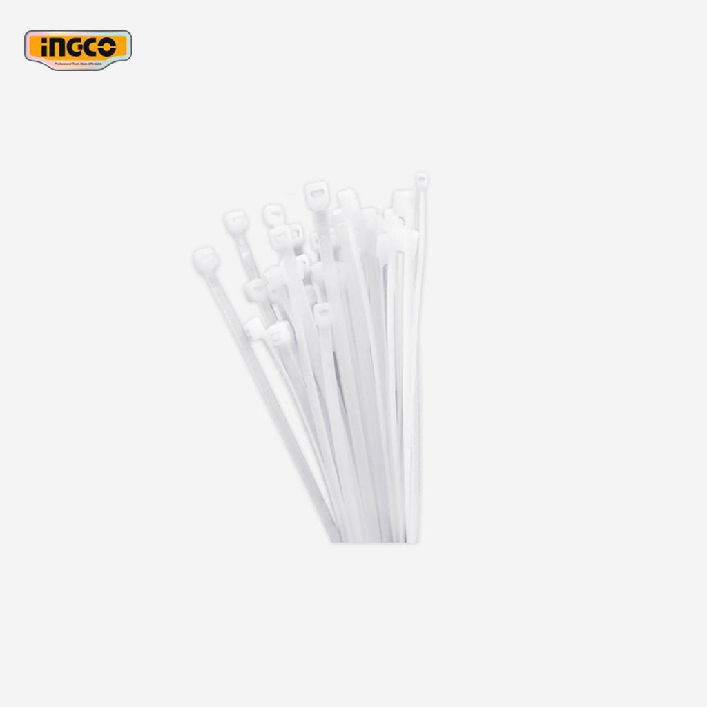 Ingco 100 Pcs Multipurpose Nylon Cable Ties Self Locking Zip Ties Cable HCT1001 / HCT15025 - Winland Depot