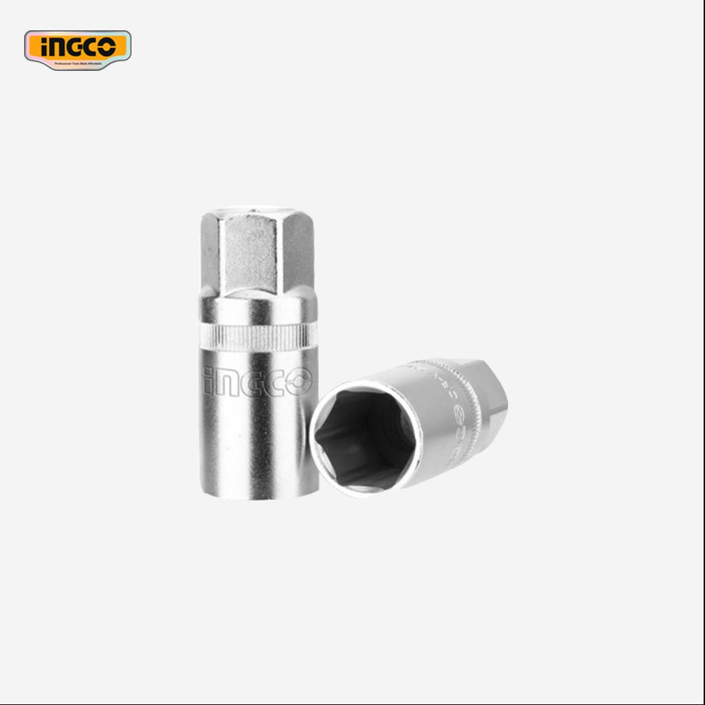 Ingco 1/2 Inch Spark Plug Socket 21mm HSPS12211 - Winland Depot
