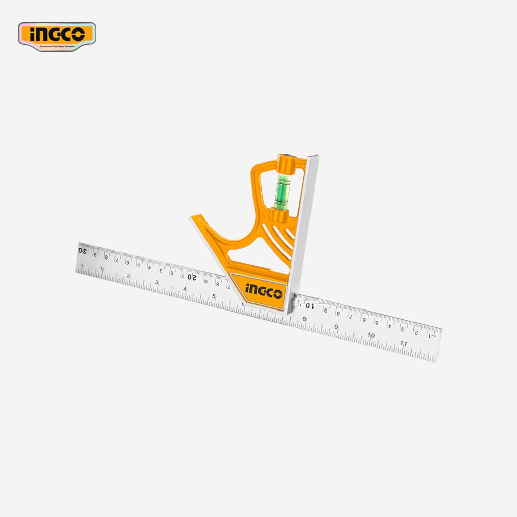 Ingco 12 Inches Magnetic Lock Combination Square Stainless Steel HSR530255 - Winland Depot