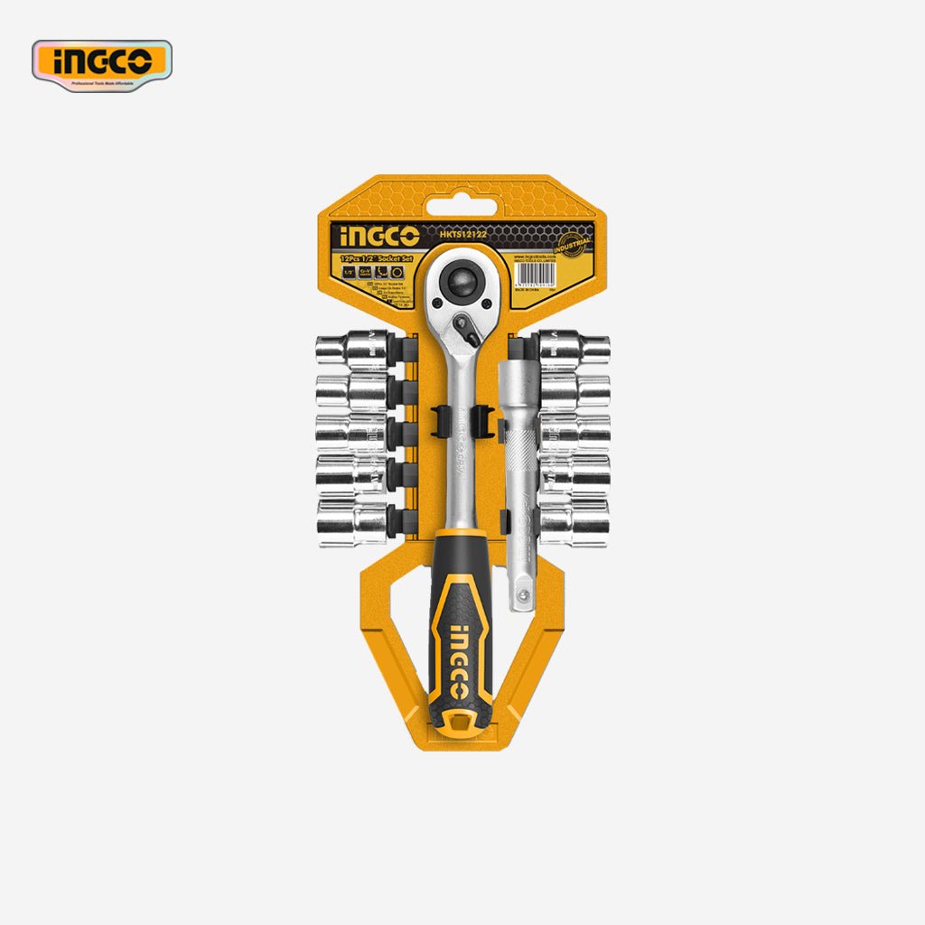 Ingco 12 Pcs 1/2 - Inch Socket Set HKTS12122 - Winland Depot