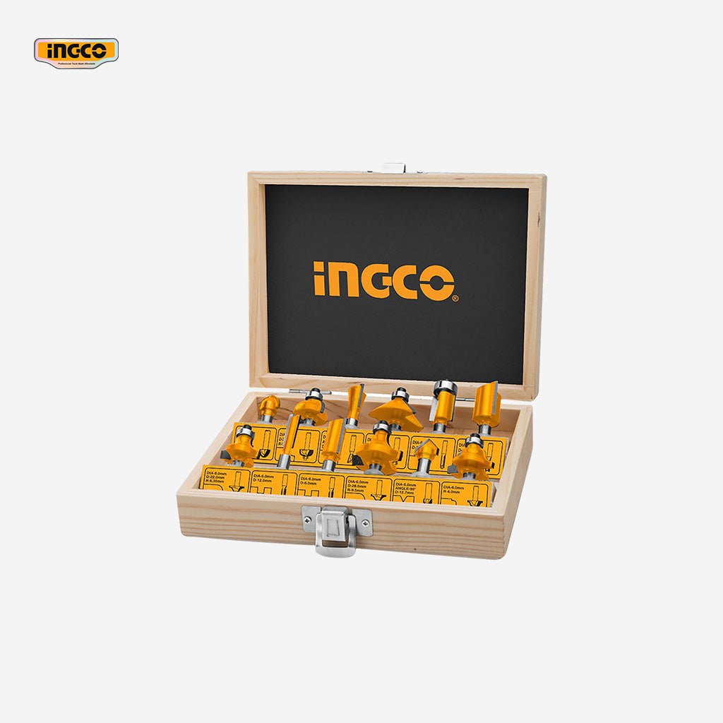 Ingco 12Pcs Router Bits 1/2 - Inch AKRT12121 - Winland Depot