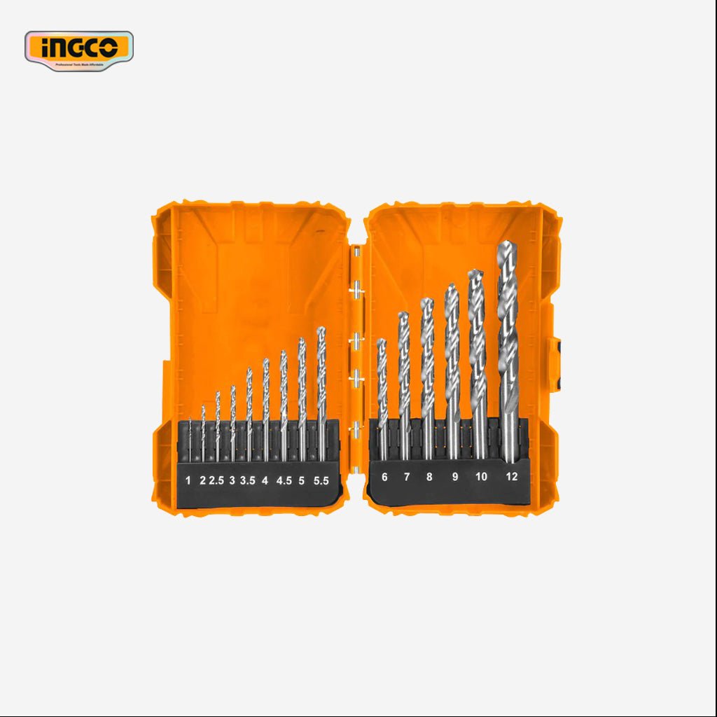 Ingco 15 Pcs HSS M2 Drill Bit Set 1mm to 12mm For Metal AKDL51502 - Winland Depot