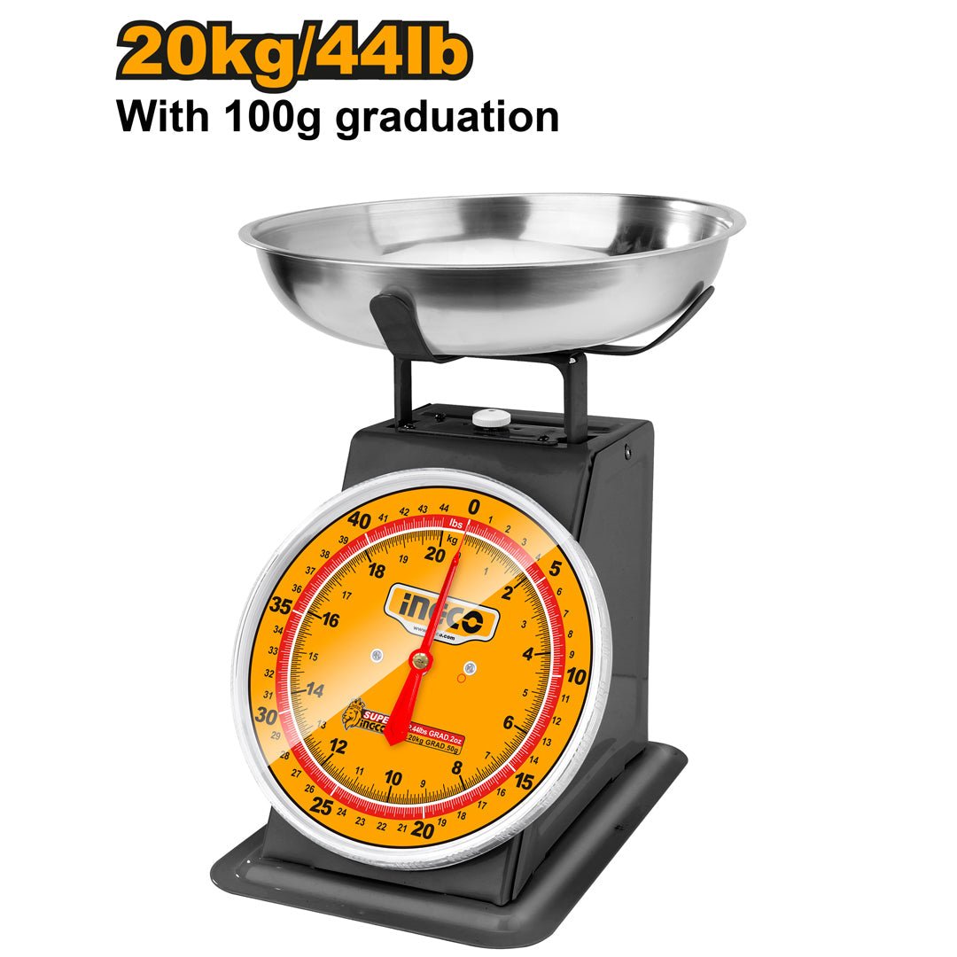 Ingco 20Kg Spring Table Weighing Scale Kilo Weight HESA3203 - Winland Depot