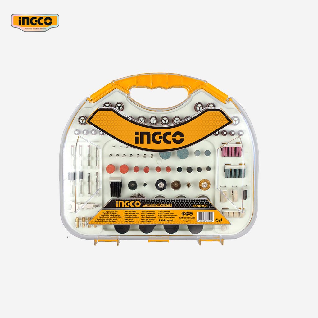 Ingco 250 Pcs Accessories Set only for Mini Die Grinder Drill AKMG2501 - Winland Depot