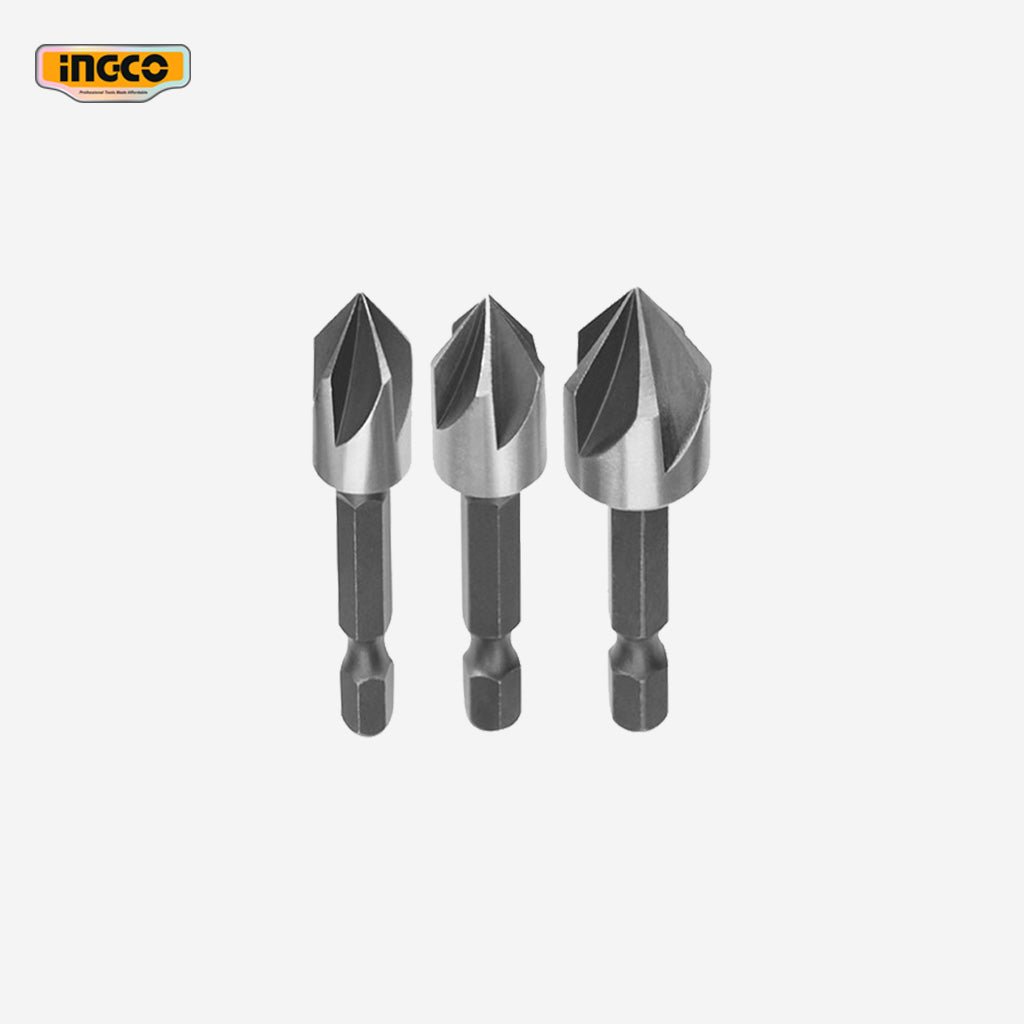 Ingco 3 Pcs / Set Countersink Bit Set HSS DBCS0031 - Winland Depot