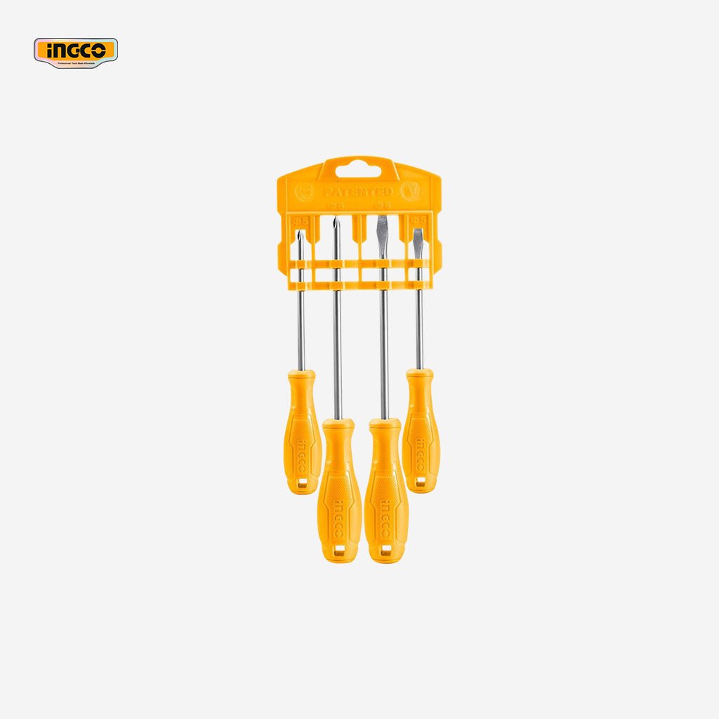 Ingco 4 Pcs CR - V Screwdriver Set HKSD0458 - Winland Depot