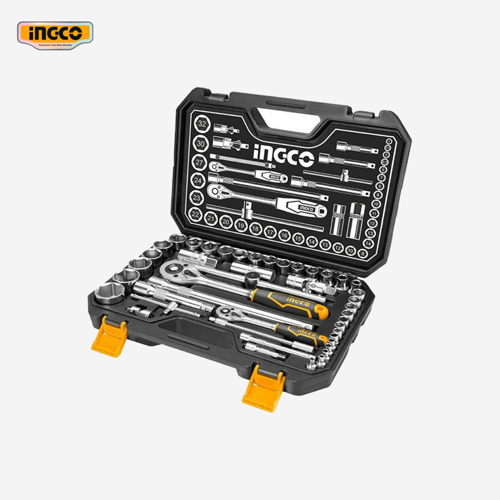 Ingco 44 Pcs 1/4 Inch + 1/2 Inch Socket Set HKTS42441 - Winland Depot