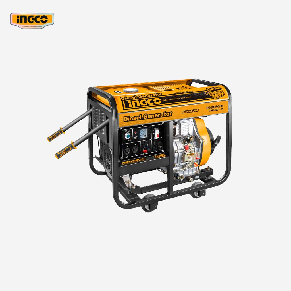 Ingco 6Kva Diesel Generator 15 Liter 6000W GDE60001 - 5P - Winland Depot