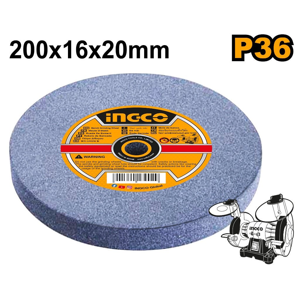 Ingco 8 Inches Abrasive Bench Grinding Wheel AGW200 - Winland Depot