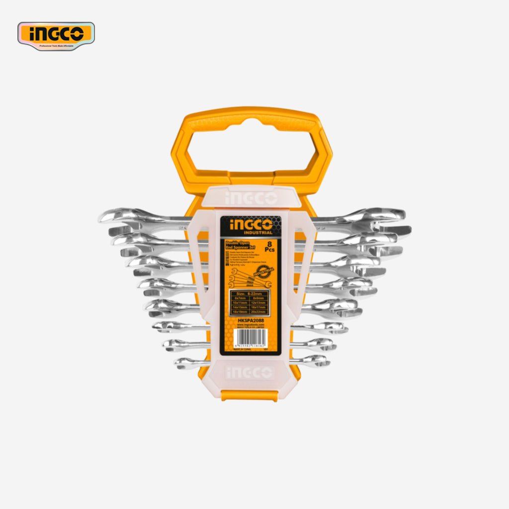 Ingco 8 Pcs Double Open End Spanner Set HKSPA2088 - Winland Depot