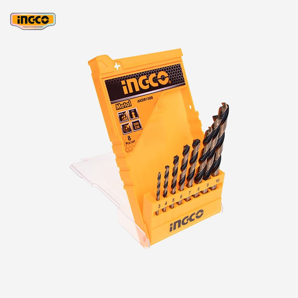 Ingco 8 Pcs HSS Twist Drill Bits AKDB1088 - Winland Depot