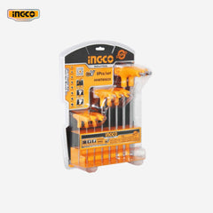 Ingco 8 Pcs T - Handle Ball Point Hex Wrench Set HHKT80828 - Winland Depot
