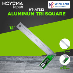 Hoyoma japan by Winland 12inches Stainless Steel Tri Square Ruler HT-ATS12