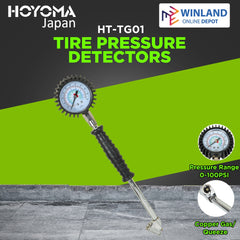 Hoyoma japan by Winland 0-100PSI Tire Gauge/Tire Pressure Detectors HT-TG01