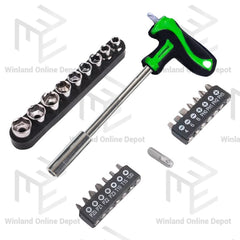 Hoyoma japan by Winland 25pcs T-Handle Wrench Bit Set HT-THB25S