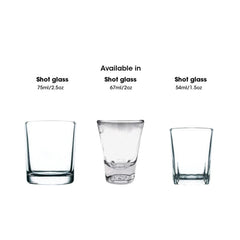 Union GLASS Thailand Clear Glass Shot Glass 60ml Set of 6