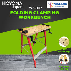 Hoyoma japan by Winland Folding Clamping WorkBench with Movable Pegs WB-002
