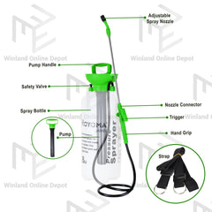 Hoyoma japan by Winland Pressure Hand Sprayer Heavy Duty Garden Gardening tools