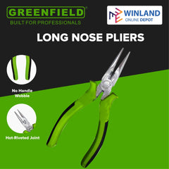 Greenfield by Winland 6-7inches Long Nose Pliers Slim head design PGL by WinlandN6/ PGL by WinlandN7