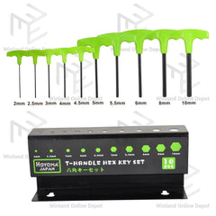 Hoyoma japan by Winland 10pcs T-Handle Hex Key Set H-NL007