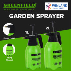 Greenfield by Winland Pressure Hand Sprayer 1L-2L Heavy Duty Garden Sprayer Gardening Tools