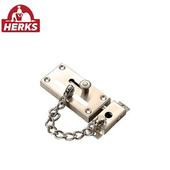 Herks by Winland Satin Stainless / Antique Brass Herks by Winland Double lock-Door Chain & Bolts