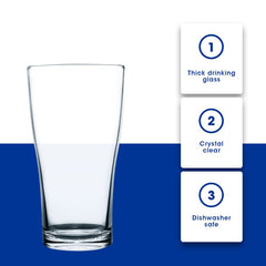 Union GLASS Thailand Clear Glass Highball Water, Juice, Soda, Liquor Glass 375ml Set of 6