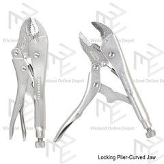 Greenfield by Winland GF7CJ 7inches (178mm) Locking Plier-Curved Jaw Vise Grip Pliers w/ Wire Cutter