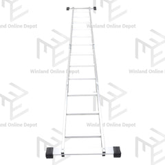 Hoyoma japan by Winland Aluminum Multi-Purpose Ladder 4 Folds 12 Step Ladder HT-AL43