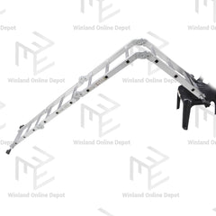 Hoyoma japan by Winland Aluminum Multi-Purpose Ladder 4 Folds 12 Step Ladder HT-AL43