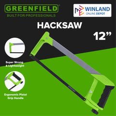 Greenfield by Winland 12inch (300mm) Hacksaw Frame Square Tubular with Blade 02-03-00001