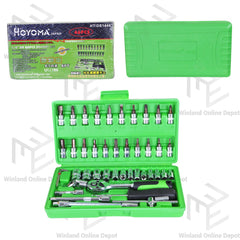 Hoyoma japan by Winland Professional 1/4" DR 46pcs Socket Set HT-DS1446