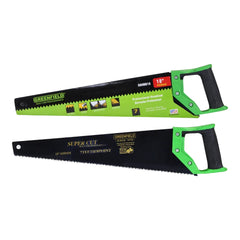 Greenfield by Winland Plastic Handle Blue Blade Super Cut Hand Saw 18inch Saw for Cutting Wood