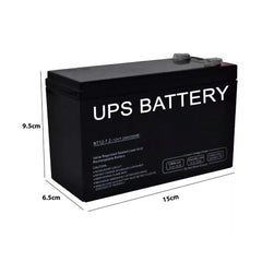 Winland PNSN12V7.2AH Emergency Light and UPS Battery Backup Rechargeable Sealed Lead Acid 12 Volts 12V 7.2AH