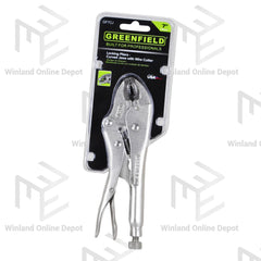 Greenfield by Winland GF7CJ 7inches (178mm) Locking Plier-Curved Jaw Vise Grip Pliers w/ Wire Cutter