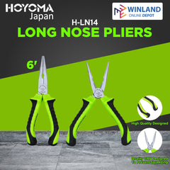 Hoyoma japan by Winland 6inch Long Nose Plier Injection Handle H-LN14